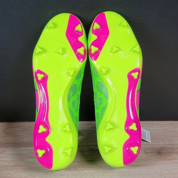 adidas Predator League FG Gen Pre Soccer Cleats Size 9.5 Mens Green Pink ID0701 - Picture 5 of 9